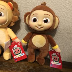 NEW, Cocomelon JJ Monkey 8" Plush Doll Soft Toy  Cocomelon JJ LION Cat 8" Yellow Plush Doll Soft Toy w/ Plastic Face - NEW RTS  Cocomelon Official JJ  Thumbnail