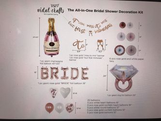 Birthday Bridal Wedding Party Decorations balloons confetti rose gold party supplies decorations Thumbnail