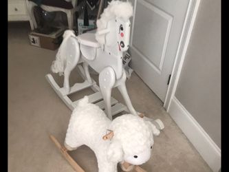 Great Kid Gifts Rocking Horse High End Stuffed Animas Bear Sells For 150 On Line Priced Sep Thumbnail