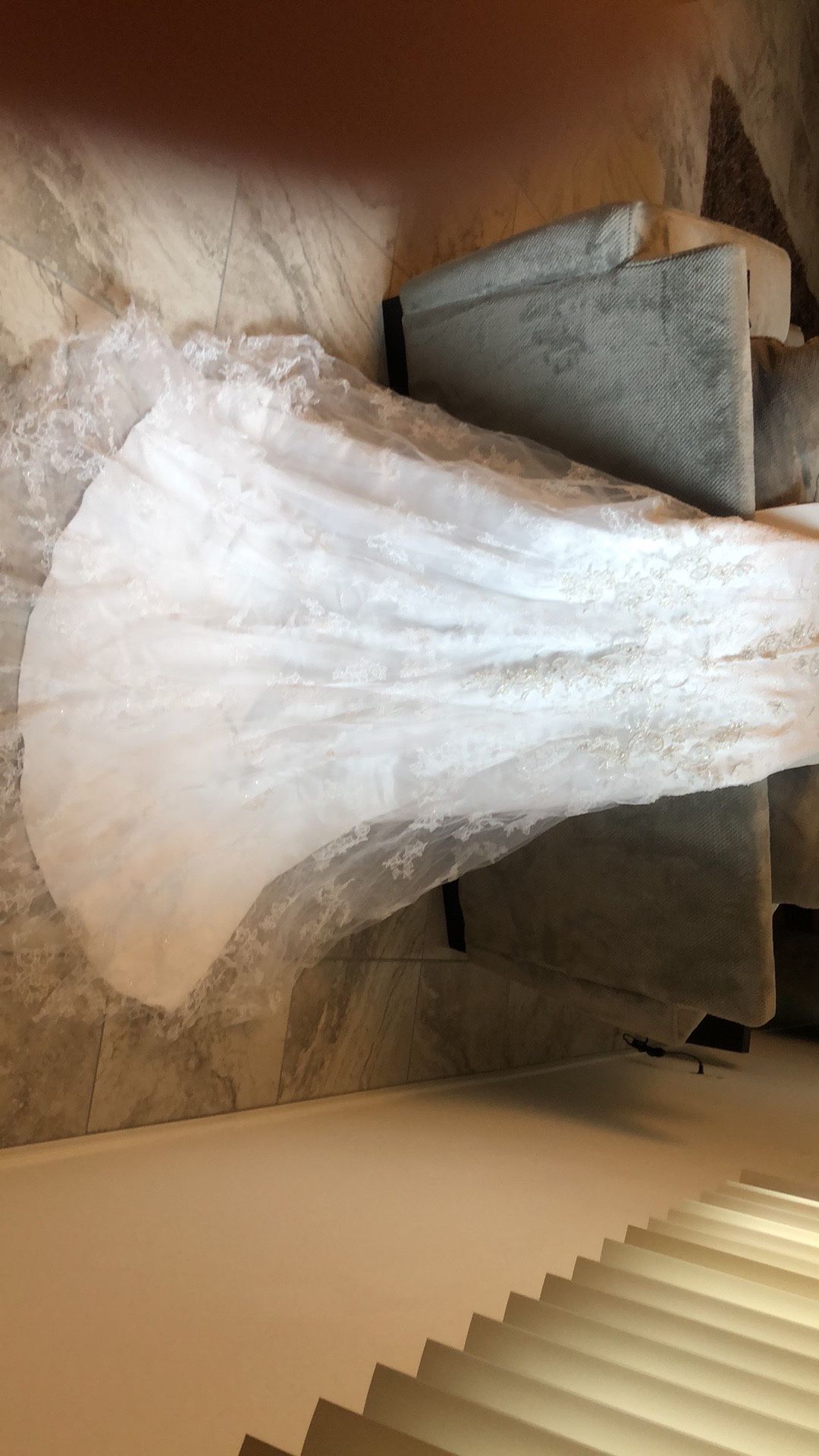 Wedding dress With Beading, Lace and a Train.