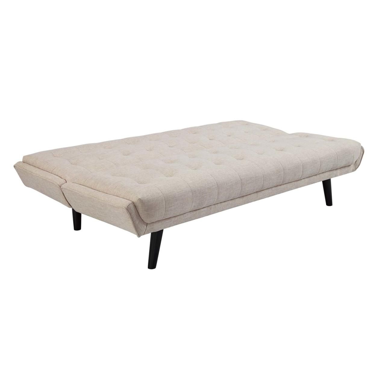 Glance Tufted Convertible Fabric Sofa Bed (3093-BEI)