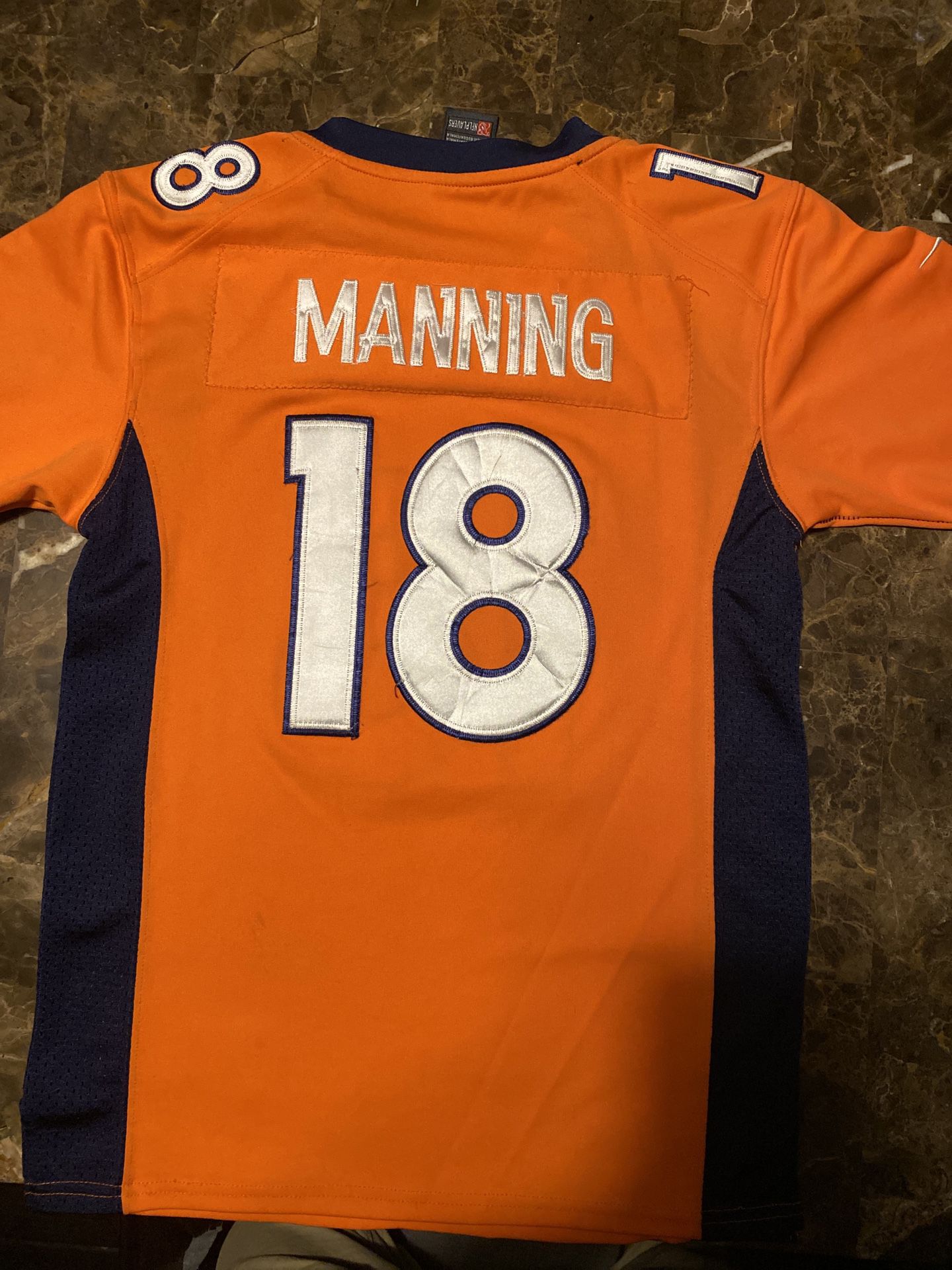 Sz MEDIUM NIKE 10/12 NFL Peyton Manning Denver Broncos Sewn Jersey Boys YOUTH 