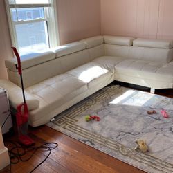 White Leather Couch Thumbnail