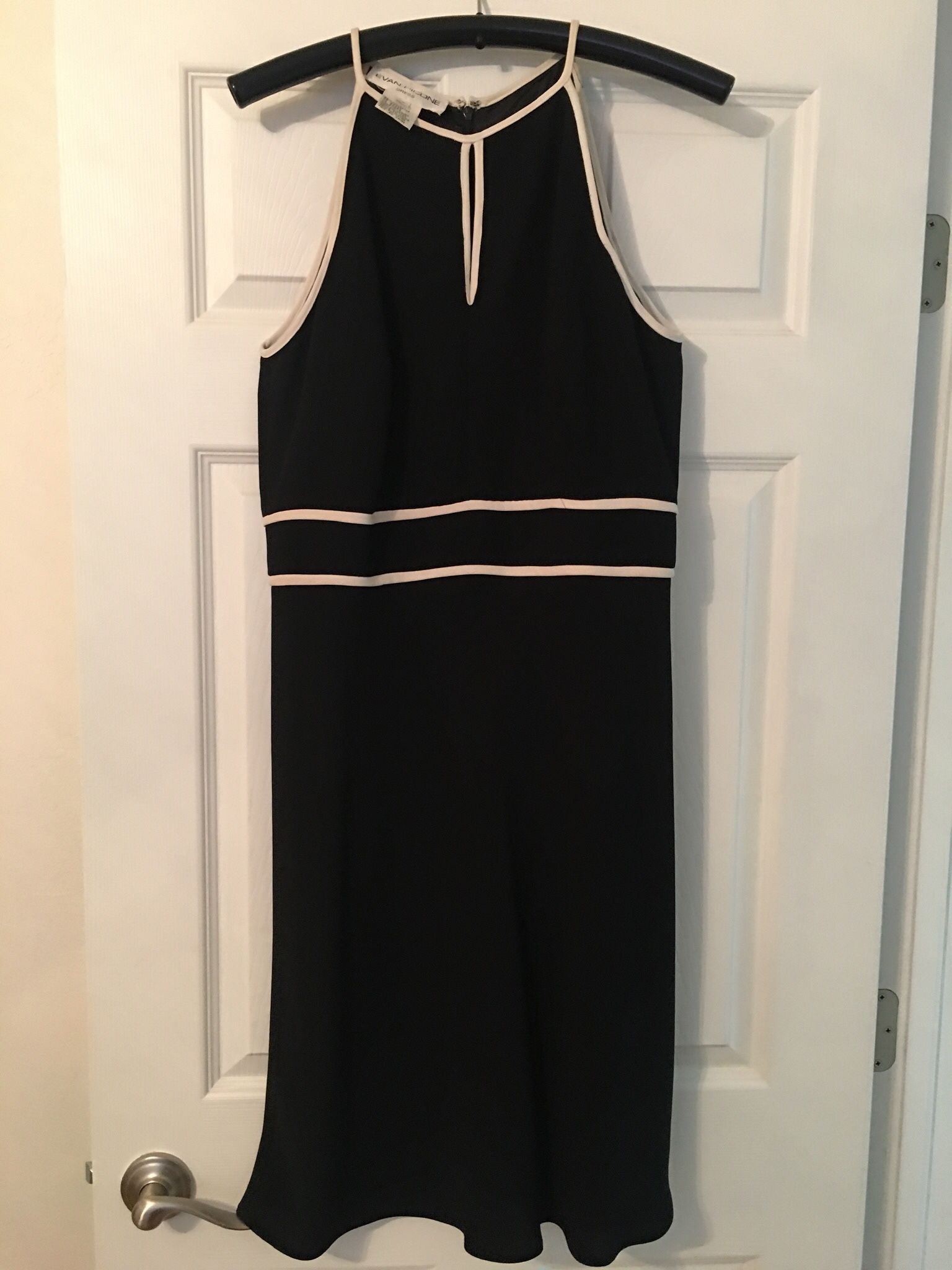 Black Dress With Ivory Piping