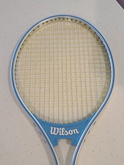 VINTAGE WILSON L 4 1/4 TENNIS RACKET RACQUET with COVER Chris Evert Rally Thumbnail