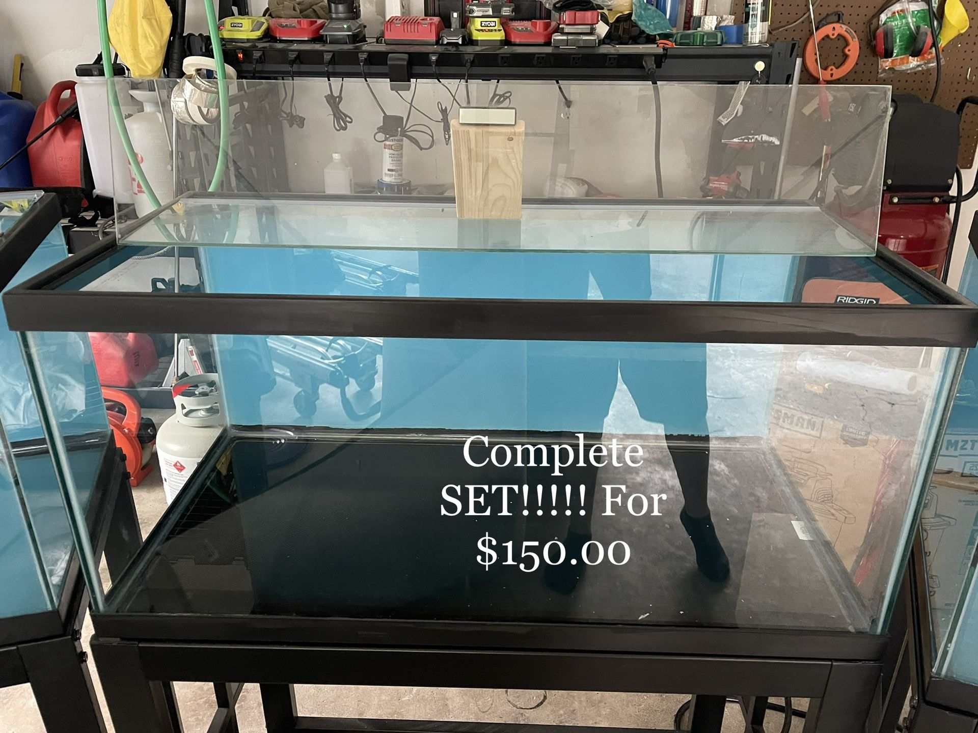 40 Gallon Tank With Self Leveling Metal Stand Lid And Lights