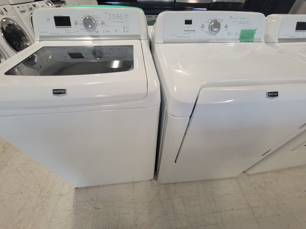 Maytag Tap Load Washer And Electric Dryer Set Used In Good Condition With 90day's Warranty 