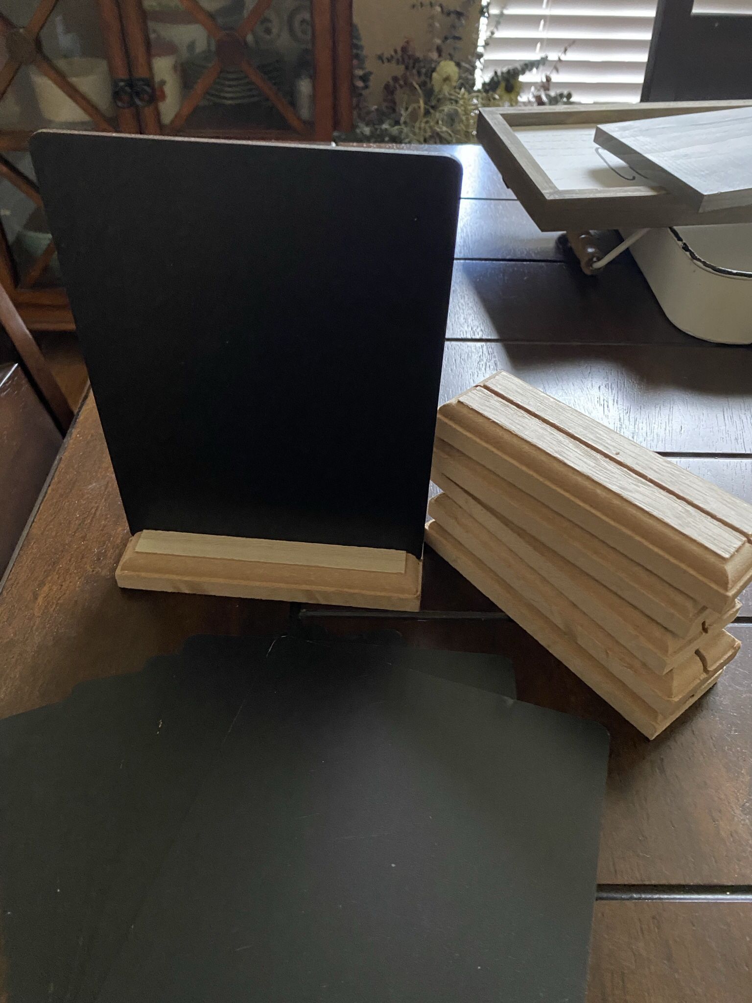 Double Sided Chalkboards With Wood Bases For Parties, Showers, Weddings & More