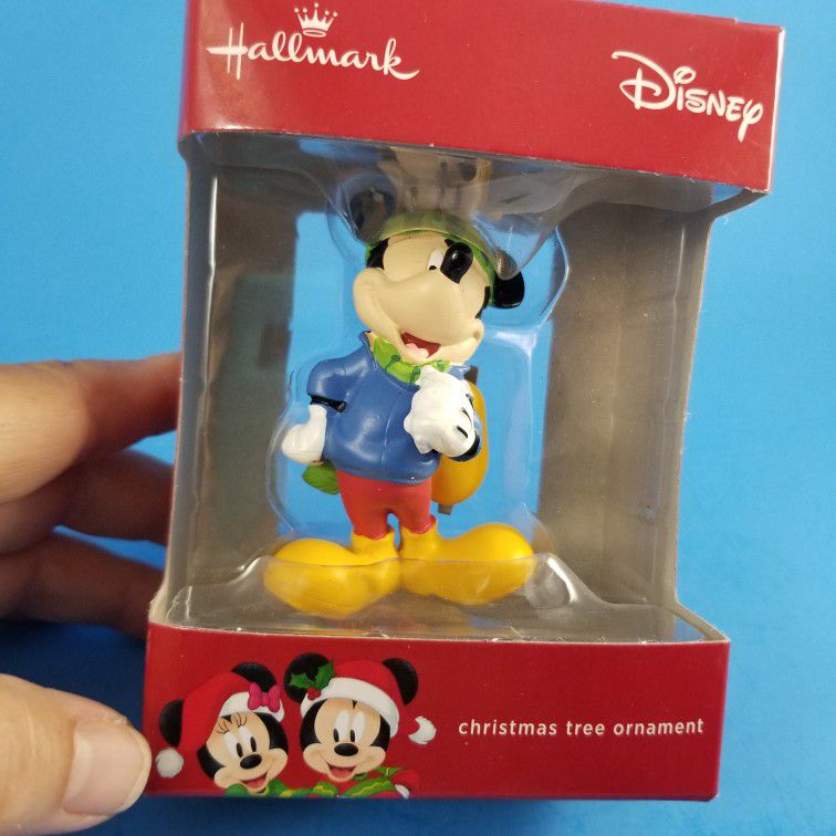 Disney Mickey Mouse Carrying Ice Skates Ornament - Hallmark *Factory Sealed*