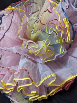 Vintage Rainbow Crinoline Petticoat Full Size XL Thumbnail
