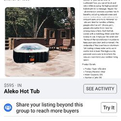 Aleko Hot Tub ,Seats 6,jets 130 Brand New Thumbnail