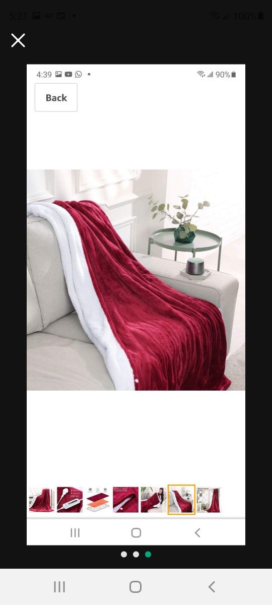 Mexcare Electric Heated Blanket Throw
