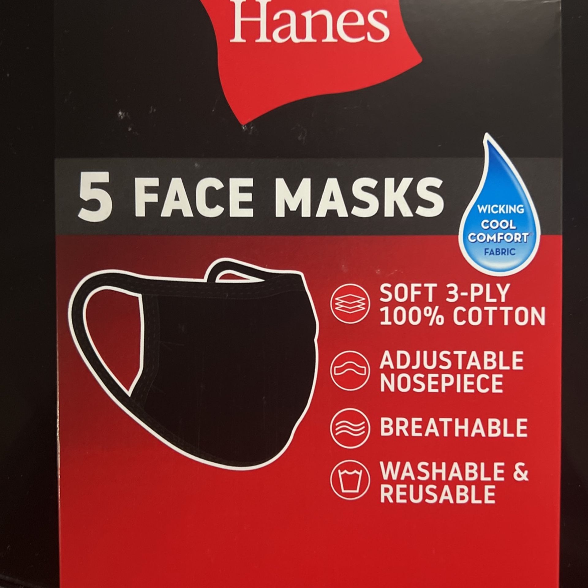 Hanes Face Mask (black)