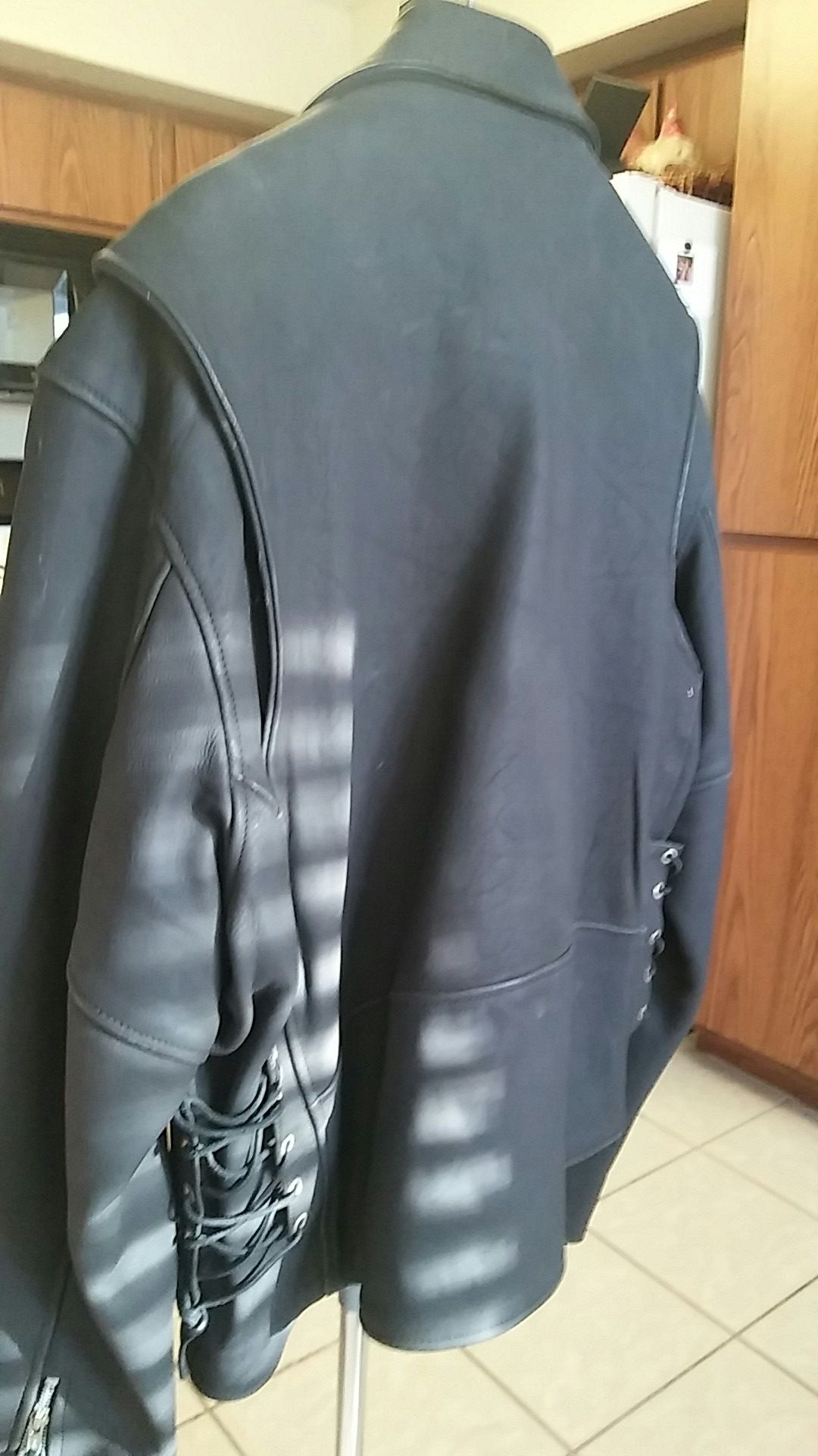 Suede Heavy Indian Head Motorcycle Jacket. XXL...