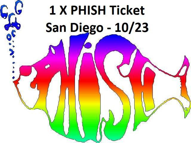 1 X PHISH Lawn GA Tickets - San Diego 10/23