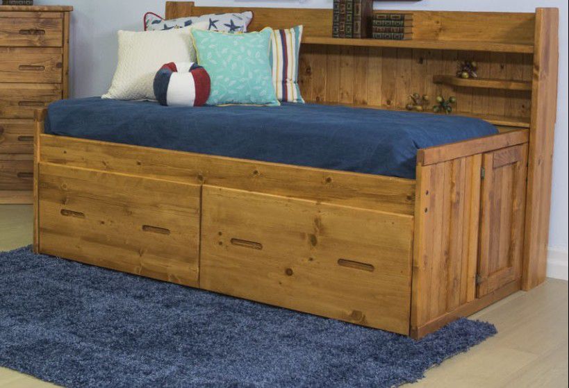 Young Pioneer Sideways Bed And Dresser, Mor Furniture Twin Bed Frame