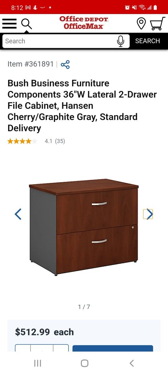 2 Drawer Credenza File Cabinet