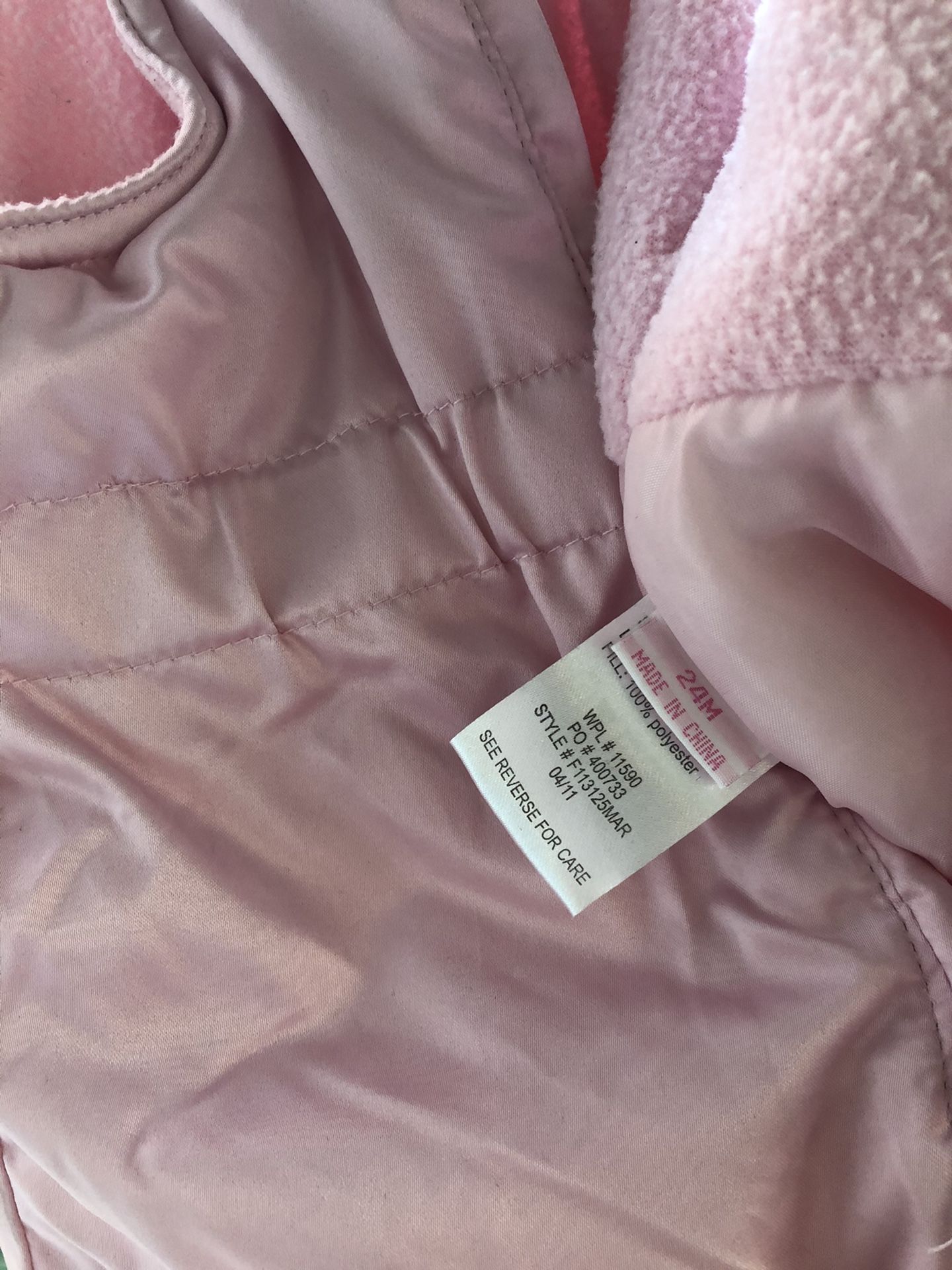 Pink Snow bibs 24months