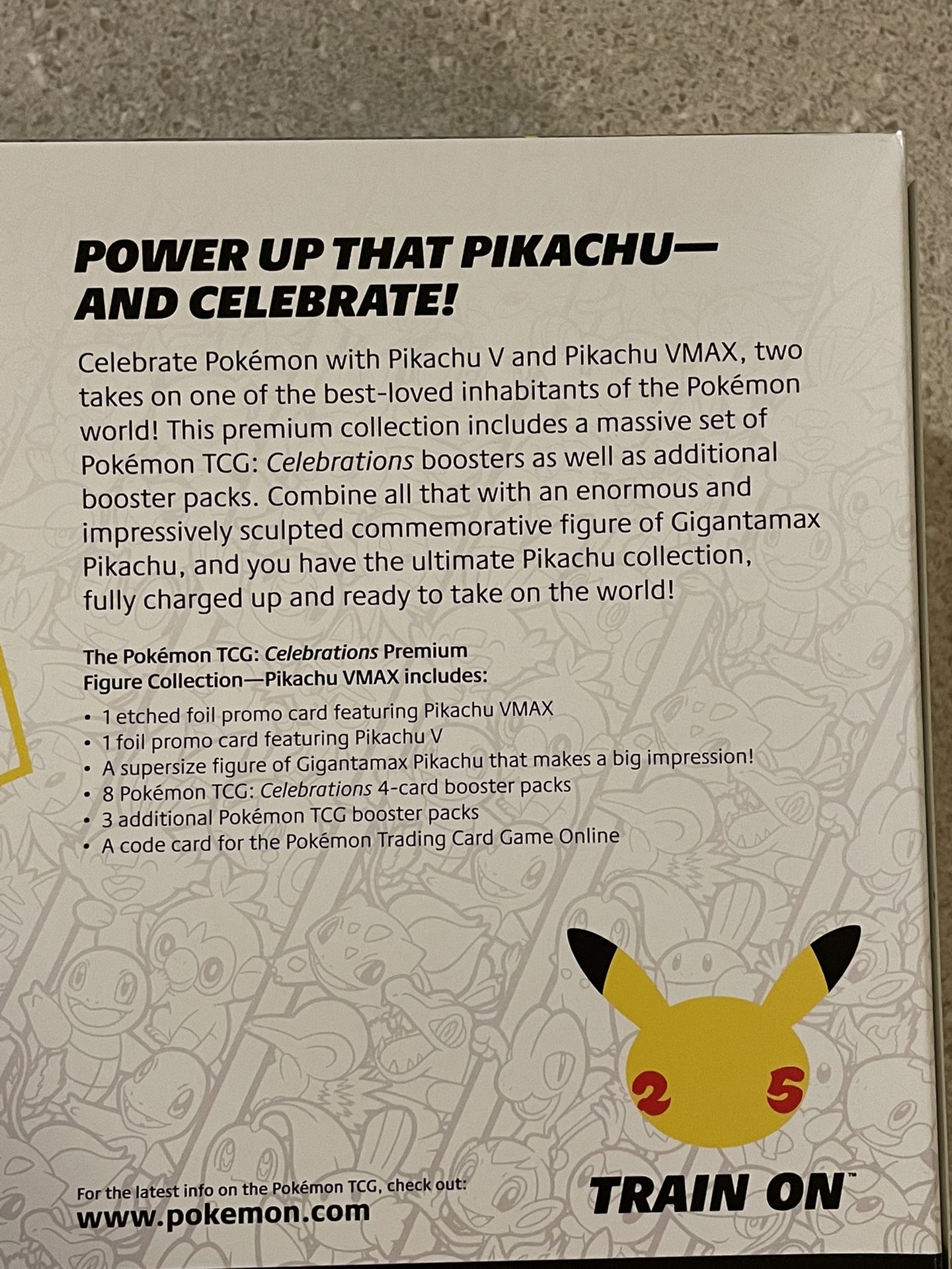 Pokémon 25th Anniversary Celebrations Pikachu VMAX Premium Figure Collection Box
