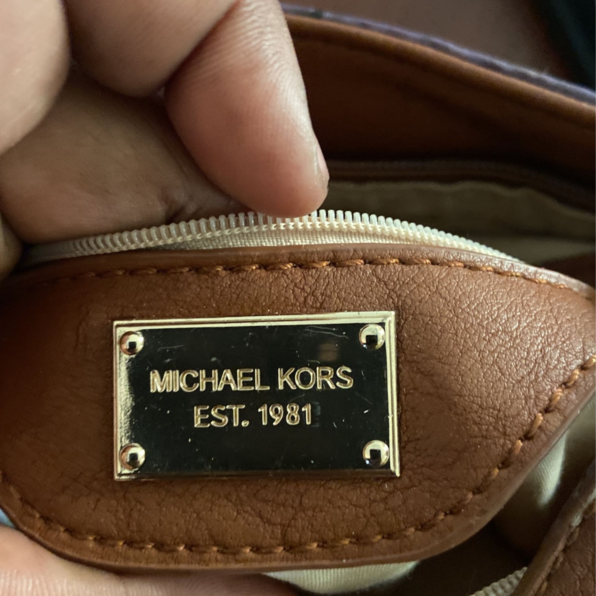 Authentic Purple Leather Micheal Kors Bag