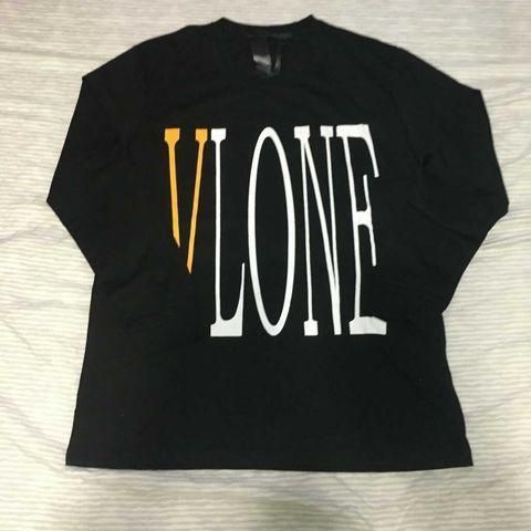 Vlone Black And Yellow Logo Long Sleeve M