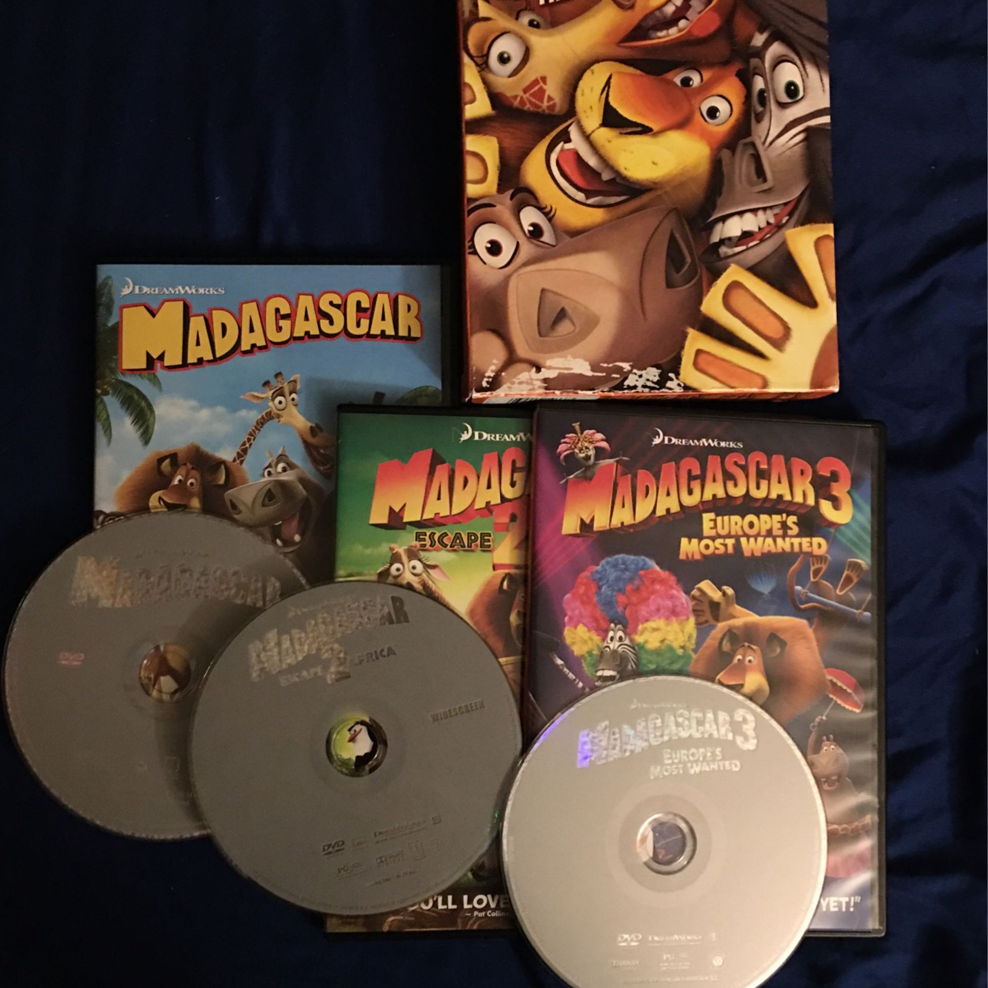 Shrek And Madagascar Complete DVD Sets (Dreamworks)