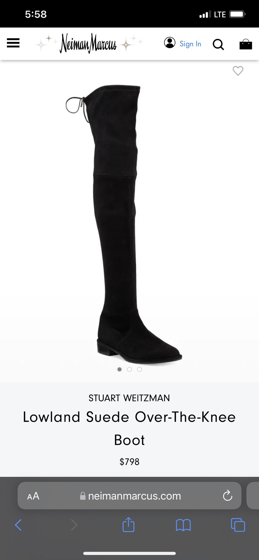 Stuart Weitzman Boot Size 6 Unworn 