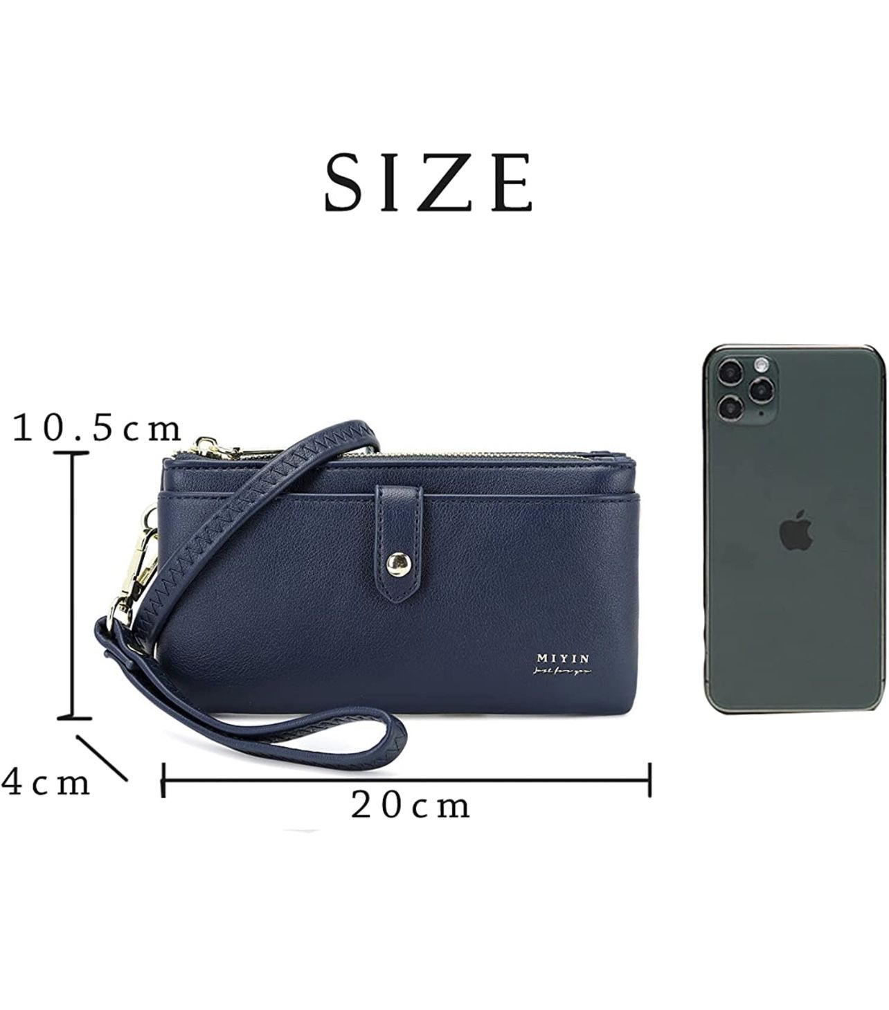 PU Leather Cell Phone Wallet, Crossbody Shoulder Multifunctional Double-Layer Zipper Small Bag for Women，with Card Slots Coin Pouch