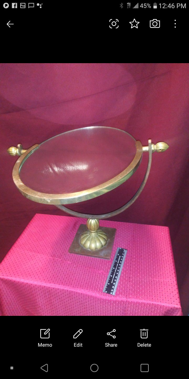   Charles Hollis Jones Solid brass Oval mirror