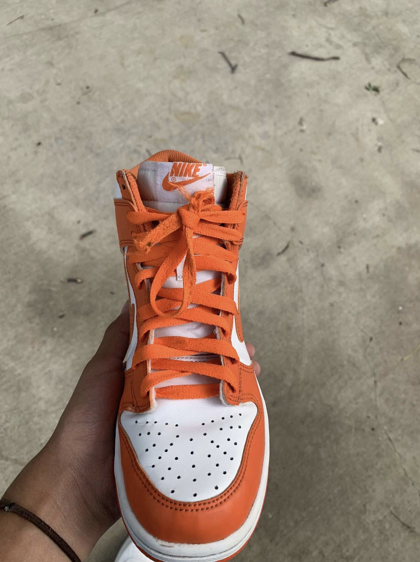 5.5 Orange Syracuse Nike Dunks High