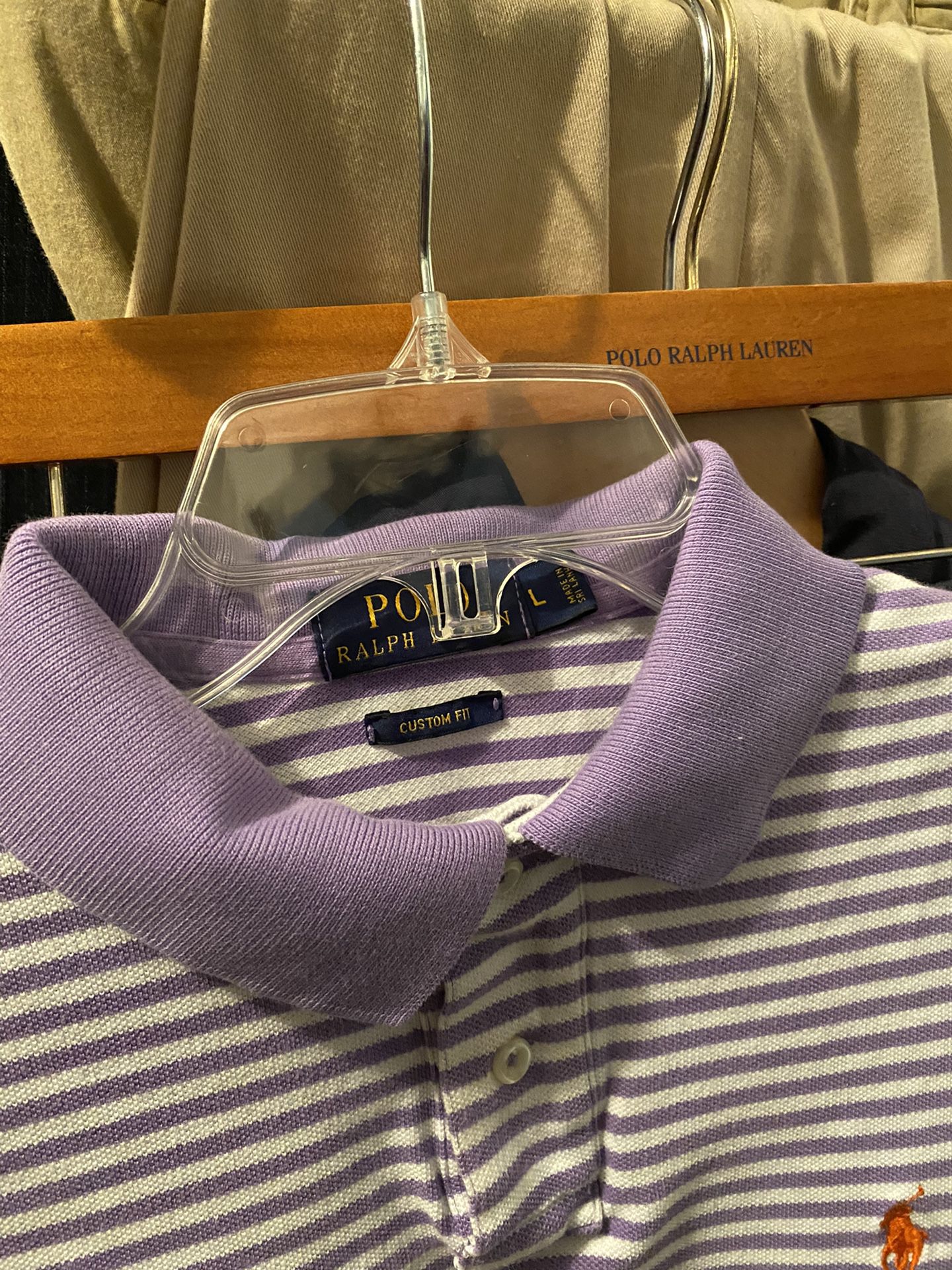 Ralph Lauren Polo Men’s Custom Fit Striped Shirt - Sz Large 