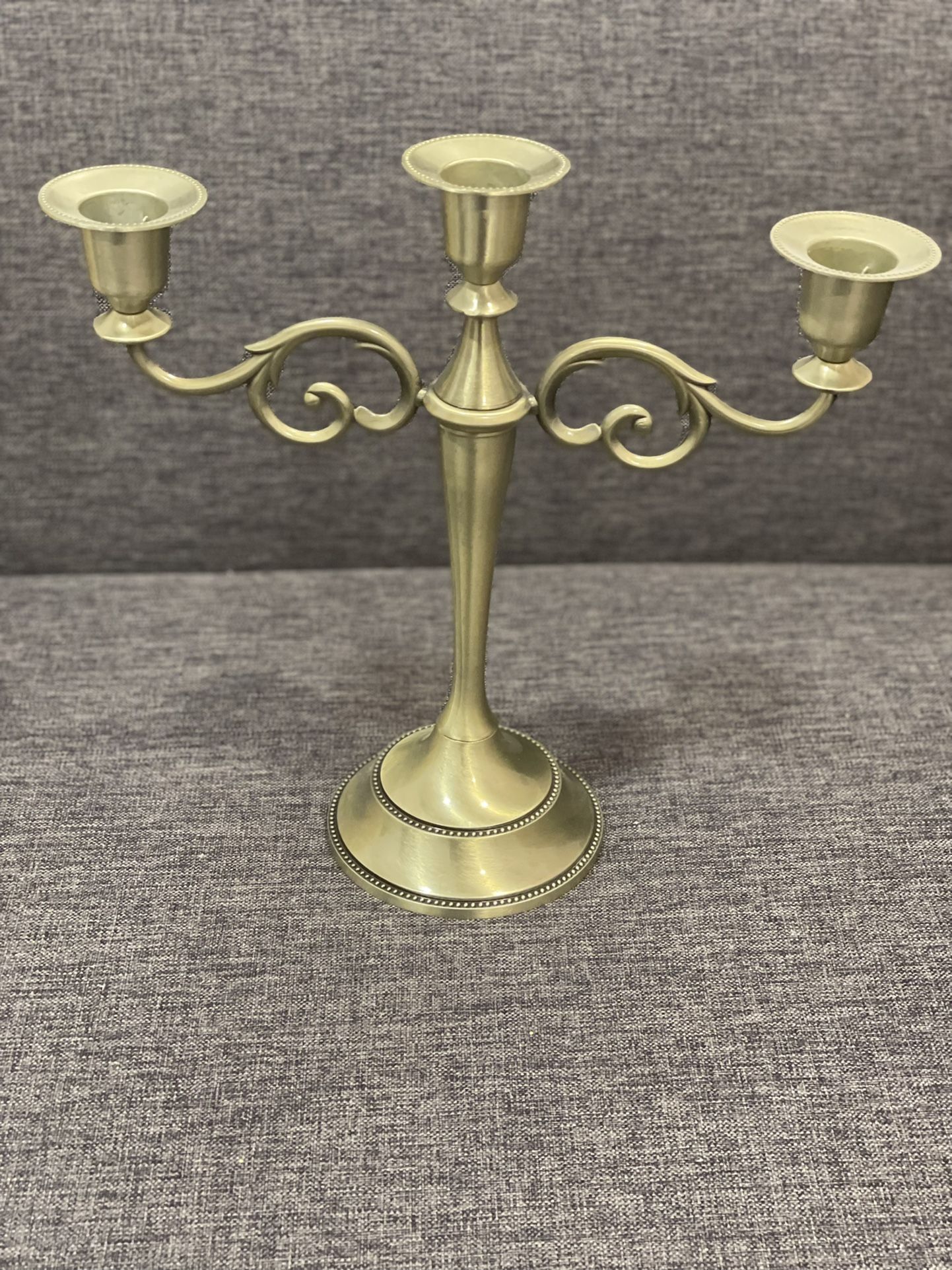 Candelabra 3 arm- Brass Gold