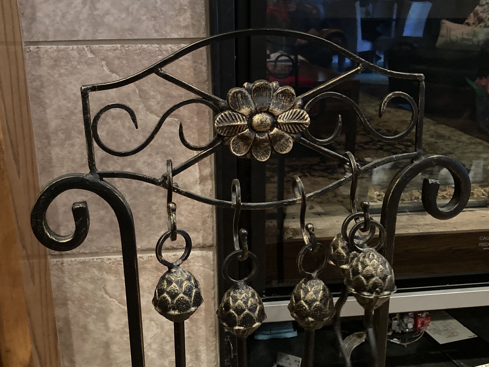 Fireplace poker set (metal)
