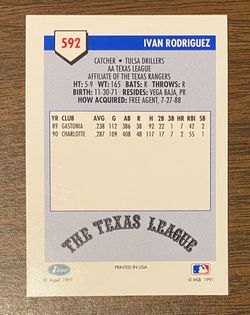 LOT OF 3 IVAN “PUDGE” RODRIGUEZ 1991 MINOR LEAGUE ROOKIE BASEBALL CARDS HOF x 3  Thumbnail