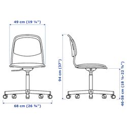 IKEA Micke Desk & Orfjall Swivel Chair  Thumbnail