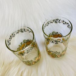 Set of 2 Vintage Corelle  Corning Libbey Bonne Sante Spice of Life Glasses 16oz. Thumbnail