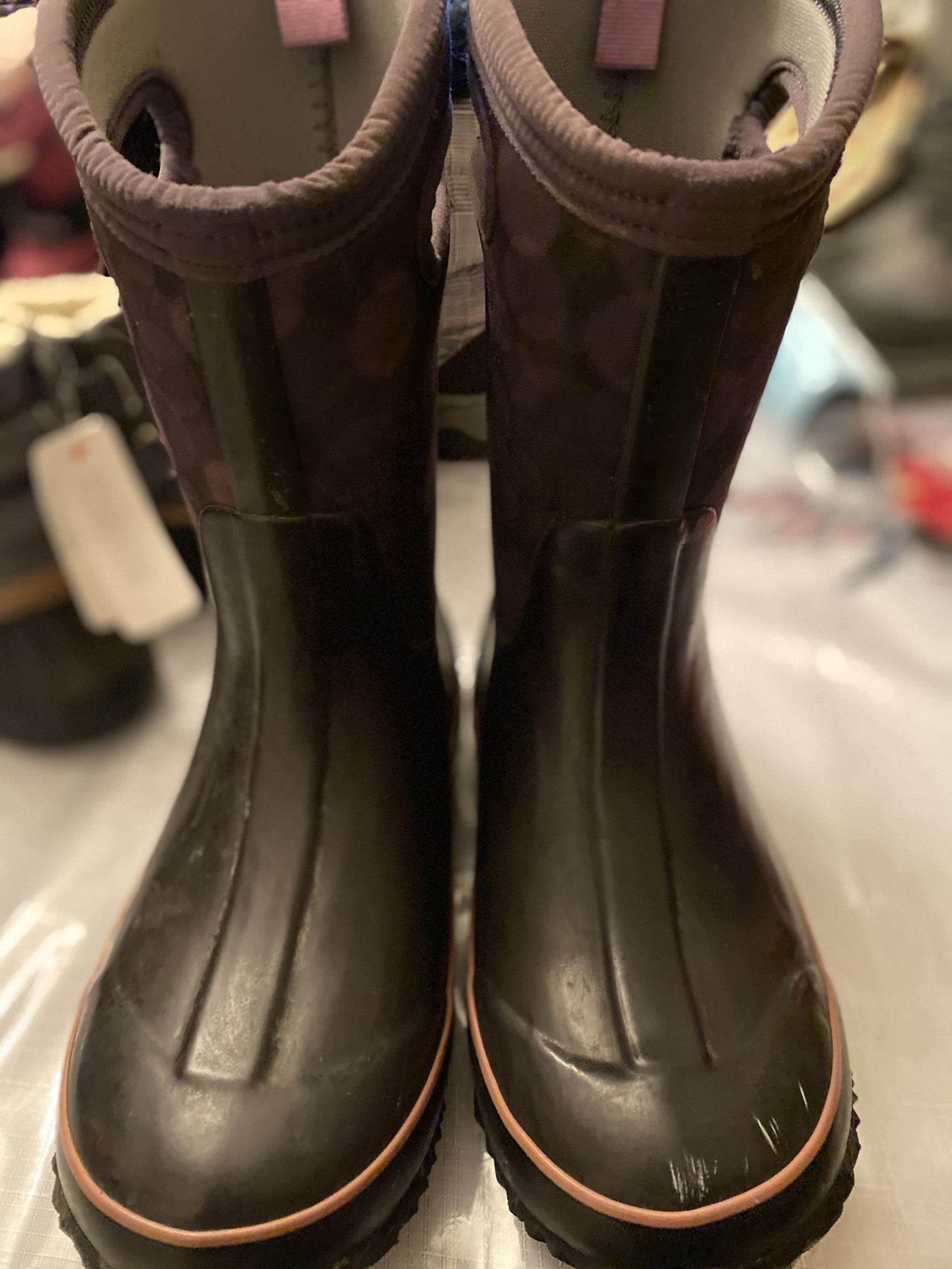 Girls Rain Boots Size 3 Beautiful Conditions