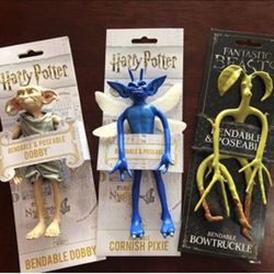 Harry Potter Bendable Figure Dobby Bowtruckle Cornish Pixie Noble Collection, great for collectors never used NEW Thumbnail