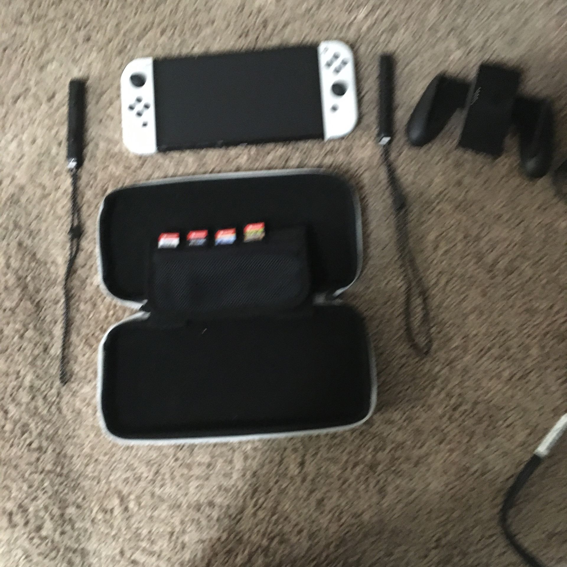 OLED Model Nintendo Switch Case 4 Games Super Smash