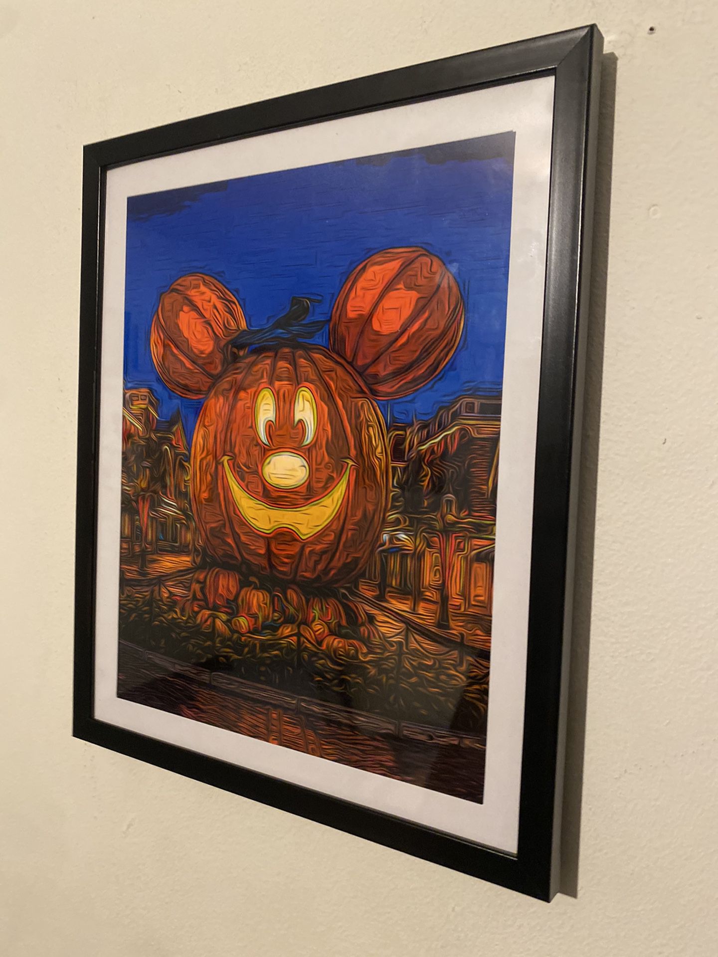 Disneyland Mickey Mouse Pumpkin Art Piece 