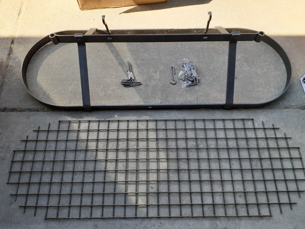 Pots And Pans Ceiling Rack With Grill