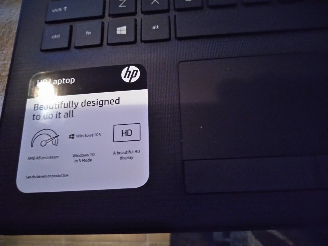New hp laptop