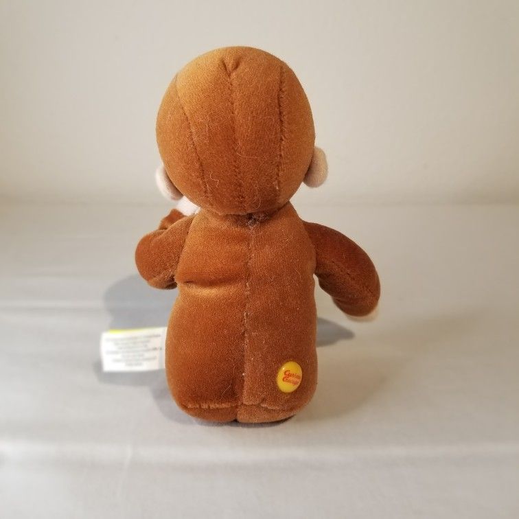 2005 Marvel Plush Beanie 8" Curious George Movie Classic Monkey Sewn Eyes