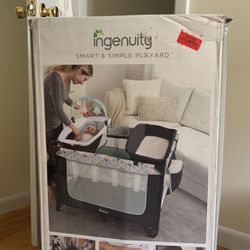 Ingenuity Smart and Simple Packable Portable Playard with Changing Table - Ridgedale Thumbnail