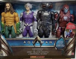 Mattel 2018 Aquaman Vs Orm Black Manta and General Murk 12" Action Figures