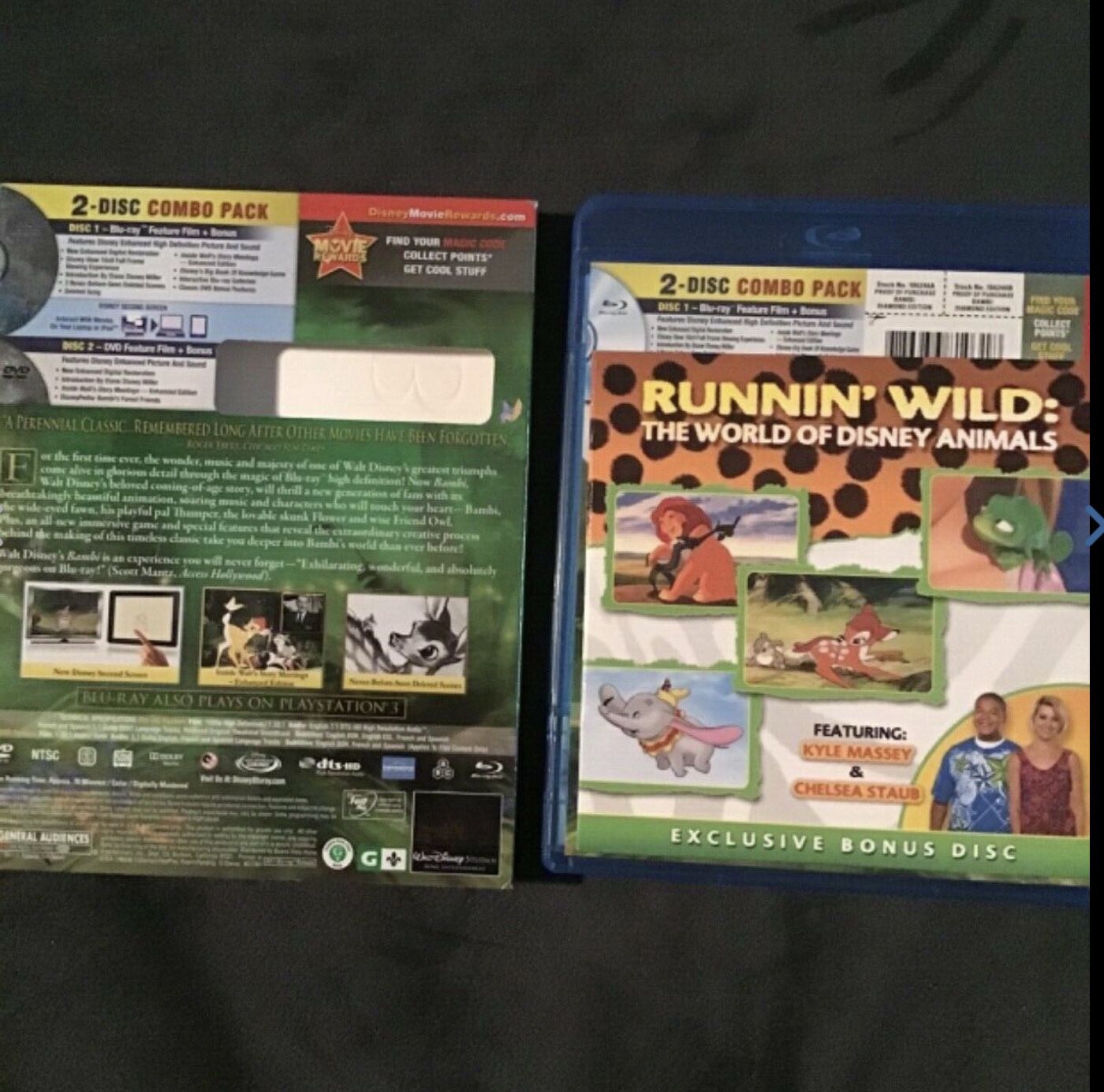 Bambi [Two-Disc Diamond Edition Blu-ray/DVD Combo] + Running Wild, 3 DVDs