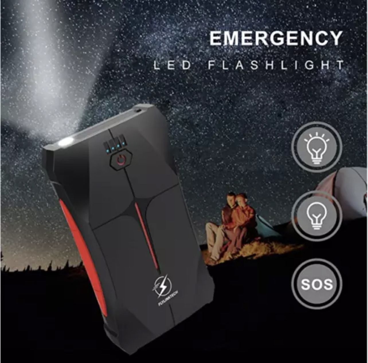 PORTABLE BATTERY PACK CAR JUMPER JUMP STARTER FOR VEHICLES TRUCKS SUV 12000MAH