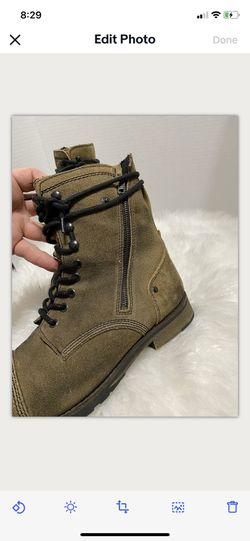 ALDO Dark Green Suede Leather Lace Up Ankle Boots Men Size 9 IS Euro 43 Thumbnail