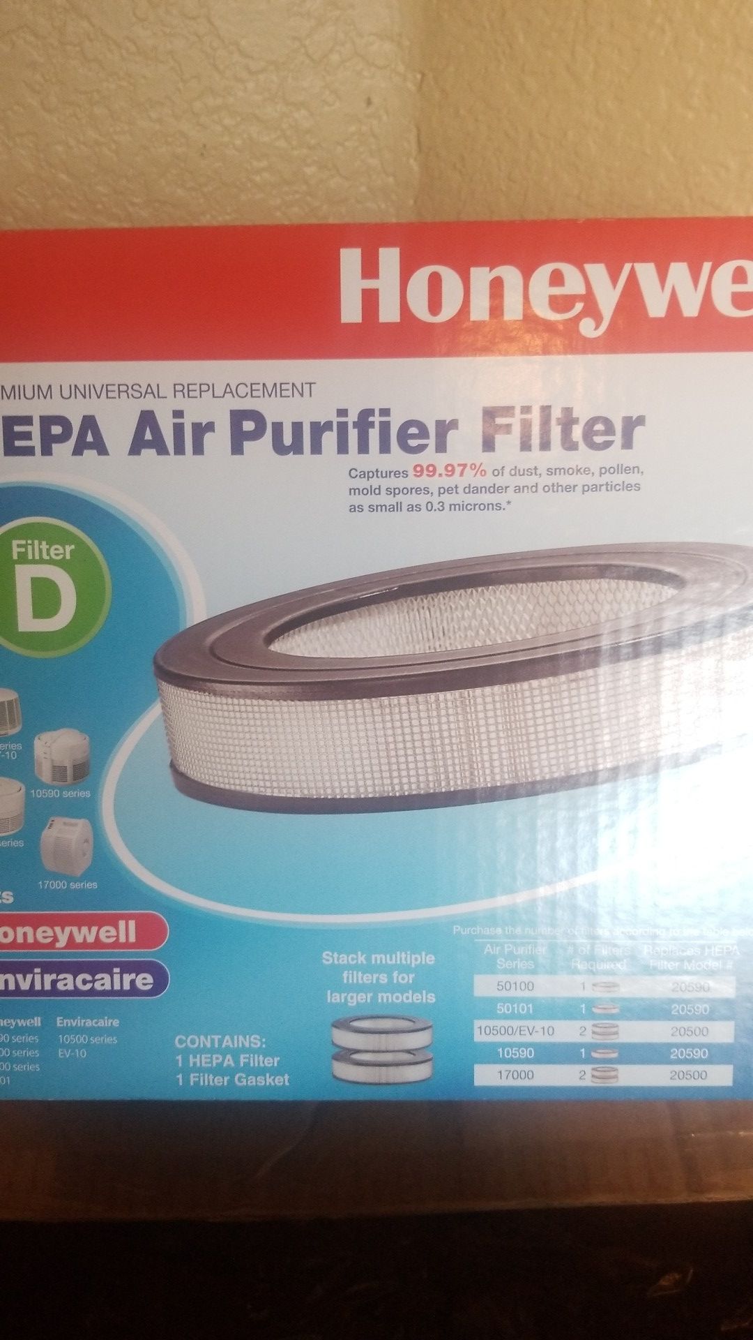 Two Brand new Honeywell HRF-D1 Universal Air Purifier Filters.