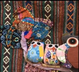 The Collection Royal Colorful Owl Family Hippie Boho Zippered Purse Thumbnail